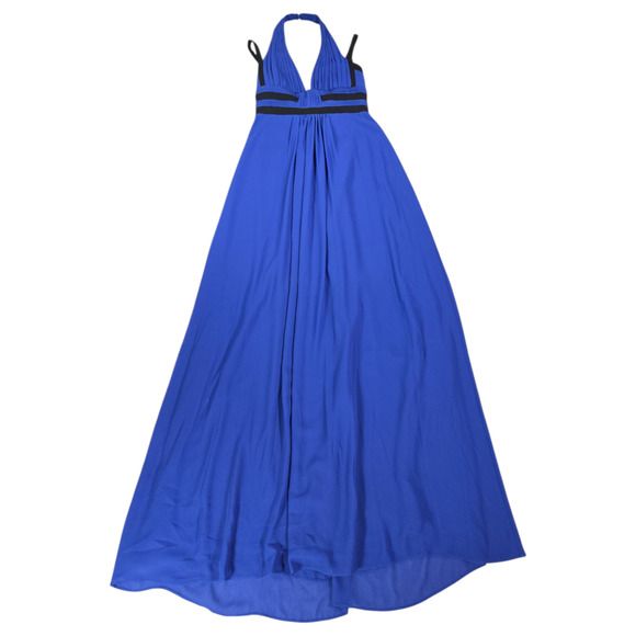 BCBGMaxAzria Women Sz 02 MARGARETTE Royal Blue Halter Maxi Dress Prom HOCO EUC - Picture 3 of 12